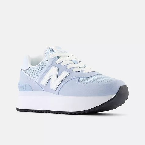 574+, WL574ZSW Preppy New Balance Shoes 574, New Balance Shoes Blue, Light Blue New Balance, Blue New Balance Sneakers With Laces, New Balance 574 Platform, New Balance Shoes 574 Light Blue, Women’s New Balance 574, Banda Bags, Lifestyle Sneakers