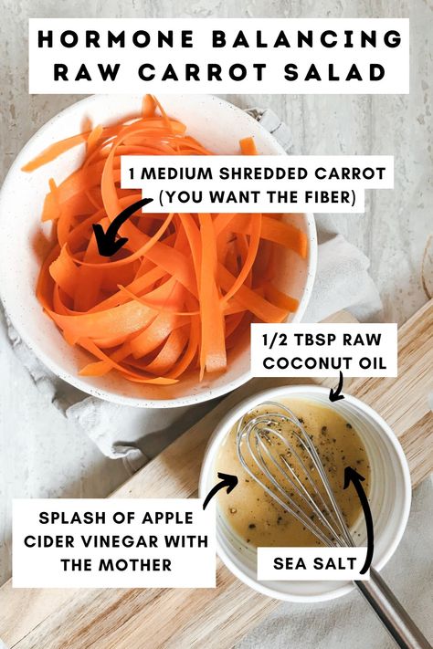 Hormone Balancing Raw Carrot Salad — Julia Connor Dr Ray Peat, Raw Carrot Salad, Ray Peat, Hormone Balancing Recipes, Inflammation Foods, Hormone Balancing Diet, Foods To Balance Hormones, Anti Inflammation Recipes, Better Digestion