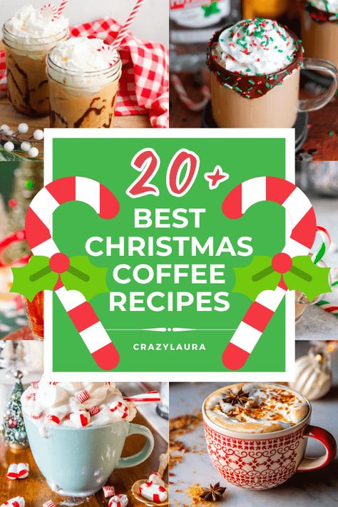 Christmas Coffee Lattes, Holiday Coffee Drinks Christmas, Festive Coffee Drinks, Christmas Coffee Creamer, Christmas Iced Coffee Recipes, Holiday Drinks Coffee, Winter Cafe Drinks, Christmas Coffee Drinks Recipes, Christmas Cafe Drinks