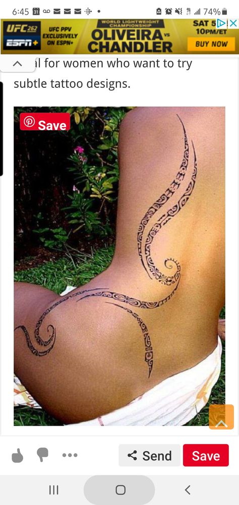 Tattoo Espalda Mujer, Trible Tattoos, Tattoo Espalda, Stingray Tattoo, Polynesian Tattoos Women, Waist Tattoos, Torso Tattoos, Tattoo Female, Maori Tattoo Designs