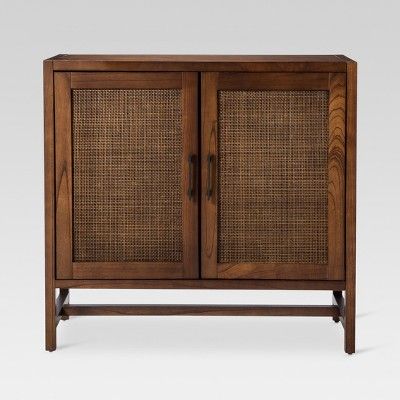 Find product information, ratings and reviews for Warwick 2-Door Wood & Rattan Accent Cabinet - Threshold online on Target.com. Dining Room Blue, Shelf Furniture, Mesh Door, Small Cabinet, Accent Cabinet, Door Furniture, Furniture Legs, New Apartment, Particle Board