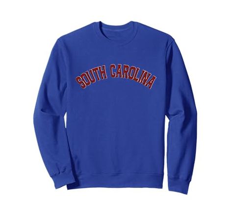 South Carolina | Retro Vintage College Varsity Style State Sweatshirt Upenn Sweatshirt, University Merchandise, Outer Banks North Carolina, Distressed Sweatshirt, College Design, Fishing Humor, Clothing Logo, Football Game, Unique Logo