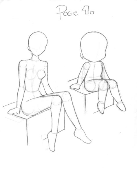 How To Draw Anime Sitting Poses, Simple Sitting Poses Drawing, Drawing Base Pose Sitting, Sitting Down Knees Up Pose, Drawing Base Sitting Down, Drawing Base Sitting Chair, How To Draw A Body Sitting Down, Anime Sitting Pose Reference, Sitting Chibi Reference