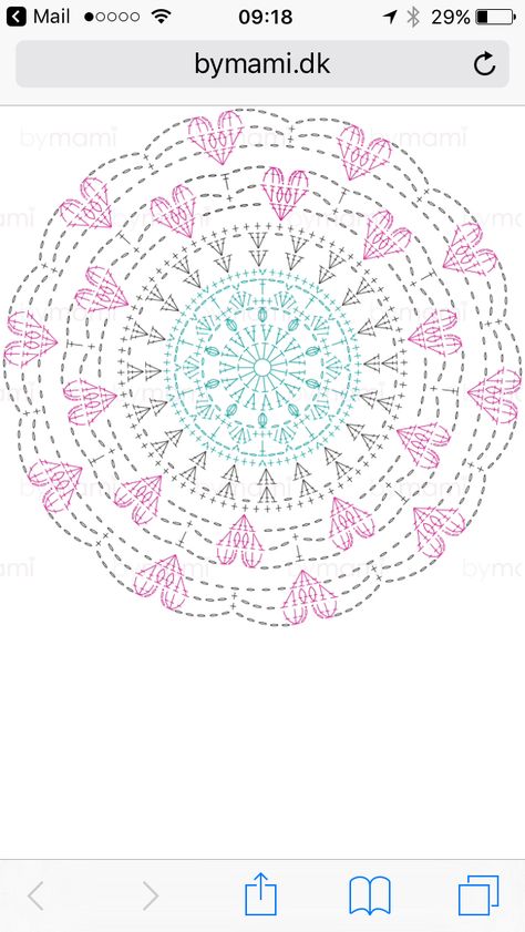 Crochet Diagrams Free Charts, Heart Doily Crochet Pattern, Crochet In The Round, Crochet Placemat Patterns, Free Crochet Doily Patterns, Crochet Placemats, Crochet Doily Diagram, Crochet Heart Pattern, Crochet Dollies