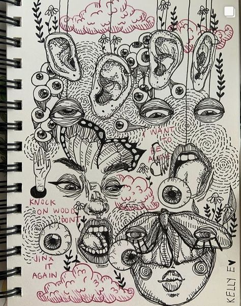 Some Drawings, Arte Grunge, Grunge Art, Sketchbook Art Journal, Art Diary, Arte Sketchbook, Arte Inspo, Doodle Art Designs, Art Drawings Sketches Creative