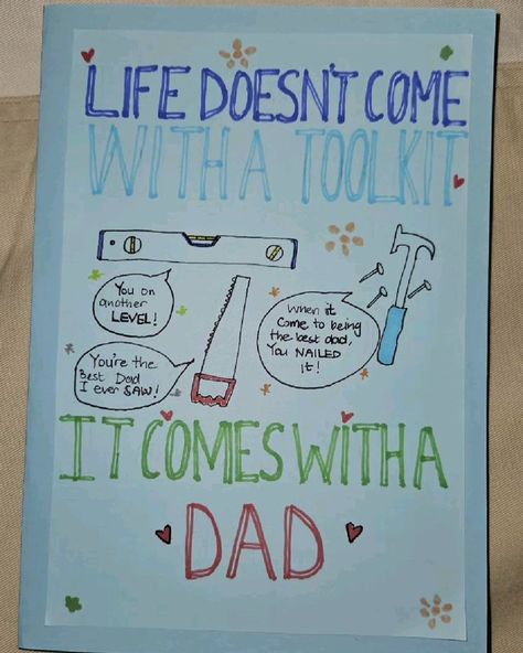 Happy Birthday Dad Cards, Diy Birthday Cards For Dad, Diy Christmas Gifts For Dad, Diy Birthday Gifts For Dad, Birthday Presents For Dad, Happy Birthday Cards Diy, Creative Birthday Cards, Cool Birthday Cards, Diy Gifts For Dad