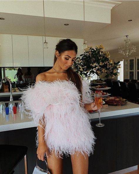 made to order for a special occasion feather cocktail dress feather wedding dress Fringe Dress Outfit, Feather Wedding Dress, Feather Cocktail Dress, Off The Shoulder Mini Dress, Bachelorette Outfits, Feather Wedding, Engagement Dresses, Feather Dress, Latest African Fashion Dresses