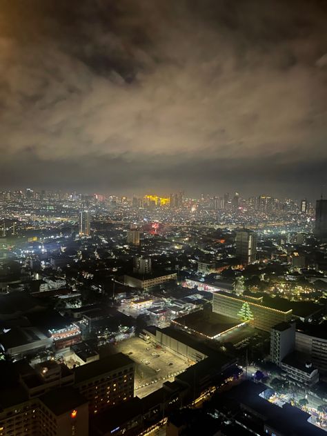 Manila City Lights, Manila At Night, Manila Aesthetic Night, Manila Skyline, Cinematic Photos, Skyline Night, Life After High School, Random Aesthetics, High Building