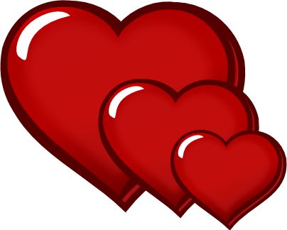 three-red-hearts-clipart Heart Clipart, Three Hearts, Red Hearts, The Internet, Internet, Red