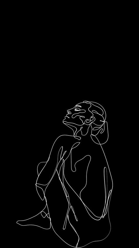 Pin by Anna CdelaR on ✨Wallpapers ✨ | Line art drawings, Dark art illustrations, Abstract line art Line Art Drawings Black Background, Makeup Line Art, Art Drawings Dark, Black Overlay, Arte Alien, Iphone Wallpaper Hipster, Black And White Art Drawing, Minimal Wallpaper, Black Phone Wallpaper