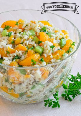 Cold Rice Salad Recipes, Rice Salad Cold, Orange Rice, Brown Rice Cooking, Special Diet Recipes, Rice Salad Recipes, Brown Rice Salad, Rice Side Dishes, Yellow Rice