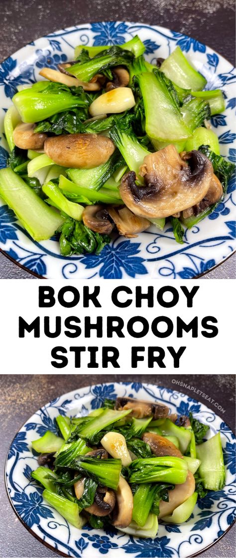 If you’re looking for a unique side dish to your entrée – look no further! This easy simple Bok Choy Mushrooms Stir Fry is easy to make and makes a yummy and nutritious veggie side dish! White Beech Mushrooms Recipes, Beech Mushroom Recipe, Beech Mushrooms, Easy Veggie Side Dish, Veggie Side Dish, Elegant Dinners, Mushroom Stir Fry, Vegan Chinese, Chinese Foods