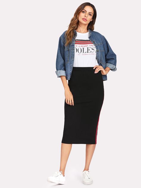 Pencil Skirt Diy, Pencil Dress Outfit, Skirt Outfit Casual, Women Work Outfits, Pencil Skirt Fashion, Pencil Skirt Work, Skirts Outfits, Pencil Skirt Casual, Pencil Skirt Outfits