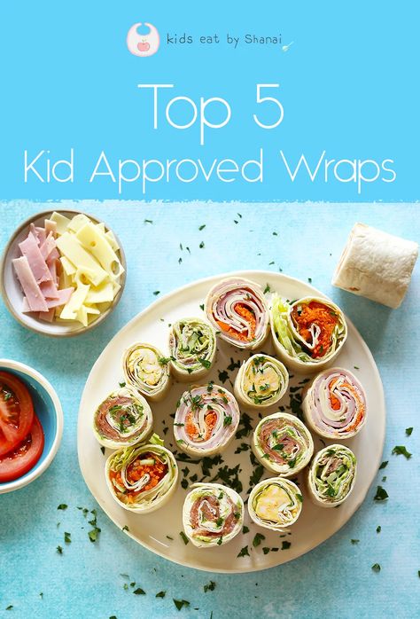 Top 5 Kid Approved Wraps for School Lunches | Kids Eat by Shanai Wraps For School Lunch, Easy Wraps, Kid Sandwiches, Smoked Salmon Cream Cheese, Children Food, Healthy Party Food, Lunch Wraps, Healthy Wraps, Toddler Lunches