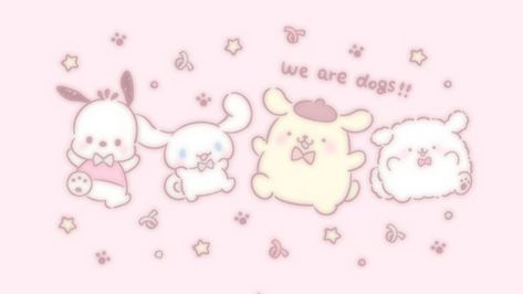 Sanrio Header Pink, Long Widget Pink, Cute Pink Header, Pochacco Header, Pink Widget Long, Hello Kitty Widget Long, Pochacco Banner, Soft Pink Banner, Soft Pink Header