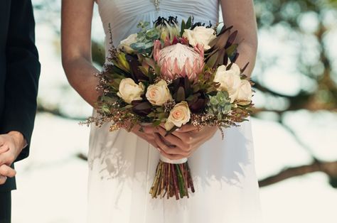 A beautiful mixture of Australian natives and more traditional wedding flowers. Roses Wedding Bouquet, Australian Brides, Australian Natives, Australian Native Flowers, Unique Wedding Flowers, Roses Wedding, Polka Dot Wedding, Wedding Mood, Fabulous Jewelry