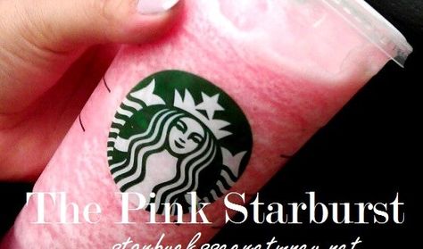 Starbucks Secret Menu: The Pink Starburst Frappuccino | Starbucks Secret Menu Pink Starburst Drink, Starburst Drink, Frappuccino Starbucks Secret Menu, Starbucks Hacks, Secret Starbucks Drinks, Pink Starburst, Starbucks Secret, Starbucks Secret Menu Drinks, Starbucks Menu