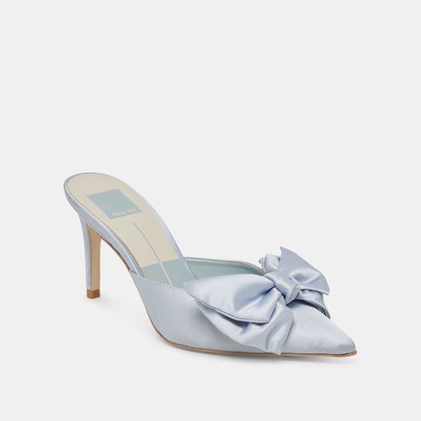 Heels Light Blue, Light Blue Heels, Dream Wedding Shoes, Dolce Vita Heels, Light Blue Shoes, Bow Style, Prom Heels, Girly Shoes, Blue Heels