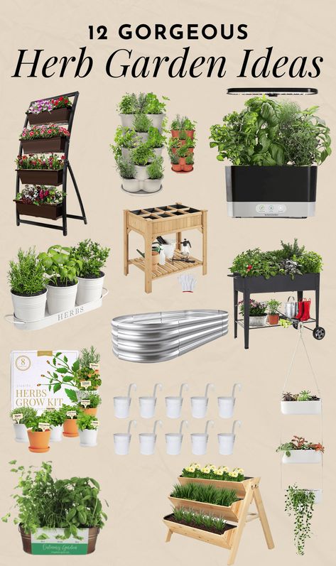 Herb garden ideas Diy Herb Garden Outdoor Small Spaces, Townhome Kitchen, Modern Indoor Plants, Medicinal Gardening, Backyard Herb Garden, Windowsill Herb Garden, Herb Garden Ideas, Garage Door Maintenance, Wall Hanging Decorations