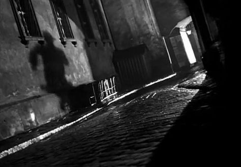 Dutch angle scenes are classic film noir. In design they are more visually interesting to me. Scenes like this are also the inspiration for the low lighting and use of grays in my design concept. This screenshot is from the movie The Third Man (1949). #LGLimitlessDesign #Contest Classic Film Noir, Noir Detective, Dutch Angle, Noir Movie, Fritz Lang, The Third Man, German Expressionism, Orson Welles, Film Inspiration