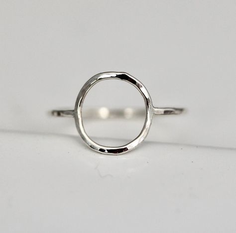 Karma Ring, Everyday Jewelry Silver, Silver Circle, Circle Ring, Hammered Silver, Dainty Ring, Recycled Sterling Silver, Jewelry Silver, Handmade Sterling Silver