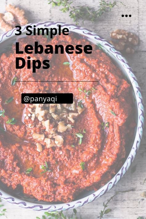 In this blog post, we will be introducing you to 3 of our favorite lebanese dips that are sure to leave you wanting more. From the fiery muhammara, to the creamy mouttabal, to the zesty tahini sauce – we have got you covered! #recipes #homemaderecipes #easyrecipes #easycookings #easymaking #lebanese #dips #tainisauce #creamydips #mouttabal Lebanese Muhammara Recipe, Muhammara Recipe, Hot Sauce Recipes, Tahini Sauce, Wanting More, Cookie Dough Cafe, Tahini, Baking Ingredients, Sauce Recipes