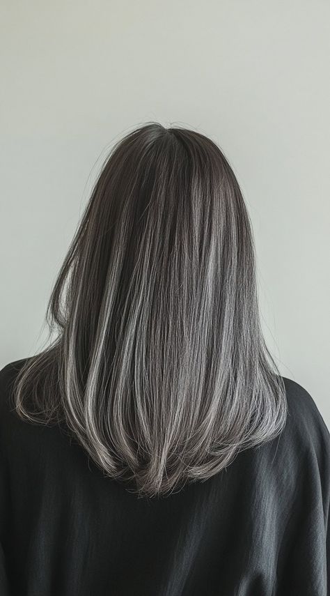 23 Chic Brown Hair with Silver Highlights Ideas: Fresh Hairstyles You’ll Love | LooksNiceOnMe Frosted Brown Hair, Ash Brown Hair With Silver Highlights, Hair Silver Highlights, Hair With Silver Highlights, Gray Transition, Grey Silver Hair, Brown Hair With Silver Highlights, Fresh Hairstyles, Choppy Bob Hairstyles For Fine Hair