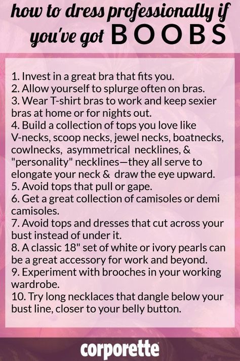 If you're a busty woman looking for style tips for work and beyond, check out this post -- it's an update of one of our oldest, most popular posts, Ten Things about Dressing Professionally If You're Busty. While there's nothing inherently unprofessional a Tips For Work, Neck Drawing, Workwear Style, Woman Looking, Workwear Fashion, Professional Dresses, Professional Women, Dress For Success, Fashion Tips For Women