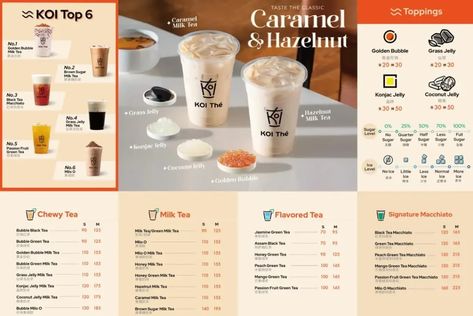 Koi The Menu Malaysia & Updated Prices 2024 Milk Tea Menu, Durian Ice Cream, Butter Prawn, Juice Menu, Mango Green Tea, Peach Green Tea, Grass Jelly, Coconut Jelly, Apple Menu