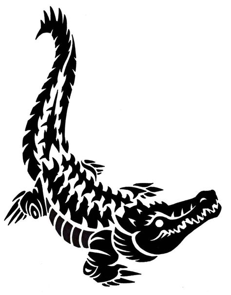 Crocodile by darksilvania on DeviantArt Nile Crocodile Tattoo, Crocodile Symbol, Gator Tattoo, Crocodile Craft, Alligator Tattoo, Crocodile Tattoo, Crocodile Illustration, Animal Stencils, River Nile