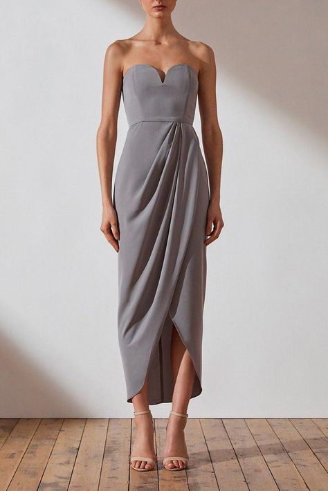 Grey Wedding Guest Dress, Grey Cocktail Dress, Bridesmaids Styles, Nude Dresses, Mog Dresses, Shona Joy Dress, Gray Cocktail Dress, Beautiful Cocktail Dresses, Dope Clothes