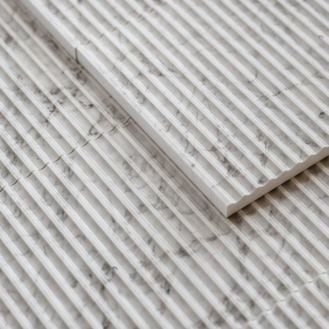 Ribbed Wall Tile, Fluted Porcelain Tile, Fluted Marble Bathroom, Fluted Marble Tile, Fluted Wall Bathroom, Ribbed Tile Bathroom, Fluted Marble Texture, Ribbon Tile Bathroom, Marble Fluting