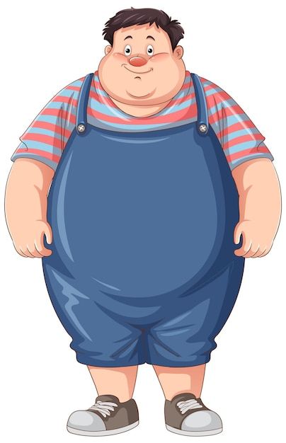 Free vector overweight man cartoon chara... | Free Vector #Freepik #freevector #cartoon-drawing #cartoon-svg #man-clipart #clip-art Man Clipart, Man Cartoon, Shri Ram Photo, One Friend, Disney Gif, Ram Photos, Fat Boy, Wellness Inspiration, Boy Character