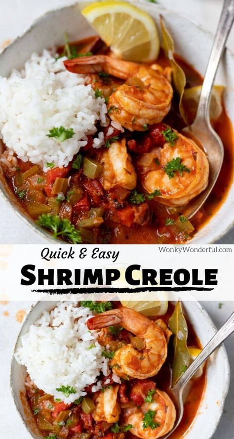 This Easy Shrimp Creole Recipe is a quick, easy, nutritious dinner idea that the entire family will love. A little spice and a lot of flavor will make this dish a new favorite. Skip the rice and this meal is Keto-friendly, low carb, Whole30 and Paleo. #shrimpcreole #shrimpcreolerecipe #cajunrecipes #easydinnerrecipes #shrimprecipes #dinnerrecipes #ketorecipes #lowcarbrecipes #whole30recipes Easy Shrimp Creole Recipe, Shrimp Creole Recipe Easy, Shrimp Creole Recipe, Creole Shrimp Recipes, Nutritious Dinner, Shrimp Creole, Cajun Dishes, Cajun Creole Recipes, Shrimp Dinner