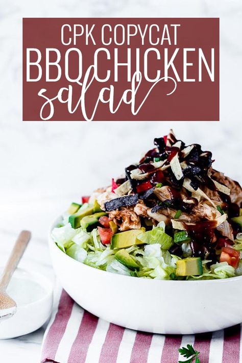 BBQ Chicken Chopped Salad | Oh So Delicioso Bbq Chicken Chopped Salad, Walnut Chicken Recipe, California Pizza Kitchen, Chicken Chopped Salad, Bbq Chicken Salad, California Pizza, Pizza Kitchen, Chopped Salad, Bbq Chicken