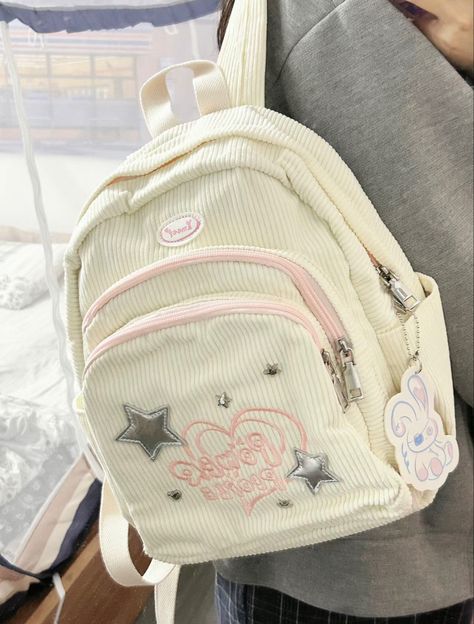 Tas Aesthetic, Cute School Bags, Stylish School Bags, Aesthetic Backpack, Kawaii Bags, My Style Bags, Aesthetic Bags, Bags Pink, Girly Bags