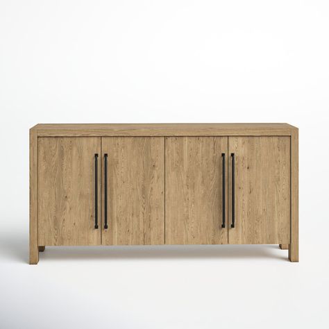 Birch Lane™ Laroche 72'' Sideboard | Wayfair Wide Sideboard, Solid Wood Sideboard, Leather Accent Chair, Wood Sideboard, Dining Accessories, Metal Mirror, Sideboard Furniture, Sideboard Buffet, Birch Lane