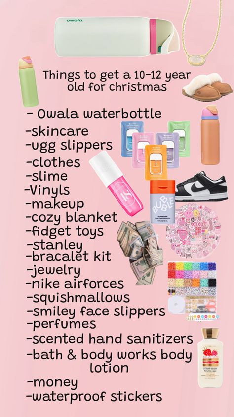 This is a list of items that you can get your 10-12 year old for Christmas (optional) Sassy Quotes For Instagram, Preppy Christmas List, Xmas List Ideas, Girly Gifts Ideas, Girly Christmas Gifts, Cute Christmas Ideas, Preppy Gifts, Cute Gifts For Friends, Preppy Christmas