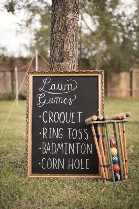 Reception Games, Outdoor Graduation Parties, Outdoor Graduation, Wedding Reception Games, Summer Garden Party, Lawn Games, Garden Party Wedding, Wedding Entertainment, Outdoor Wedding Decorations