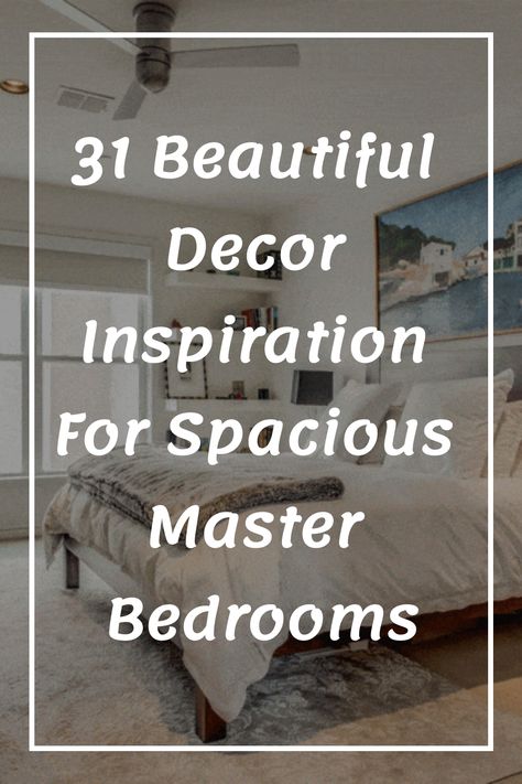 31 Beautiful Decor Inspiration for Spacious Master Bedrooms Oversized Bedroom Ideas, How To Arrange Bedroom Furniture, Large Bedroom Ideas Master Suite Layout, Elegant Master Bedrooms Decor, Master Suite Layout With Sitting Area, Large Master Bedrooms Decor, Bed Against Window, Master Suite Layout, Arranging Bedroom Furniture