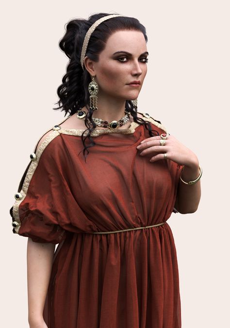 ArtStation - Imperator: Rome Concept Character Roman Lady, Nils Wadensten Ancient Rome Clothing, Rome Costume, Ancient Roman Clothing, Medieval Fantasy Clothing, Ancient Greek Clothing, Roman Hair, Roman Clothes, Roman Dress, Ancient Roman Jewelry