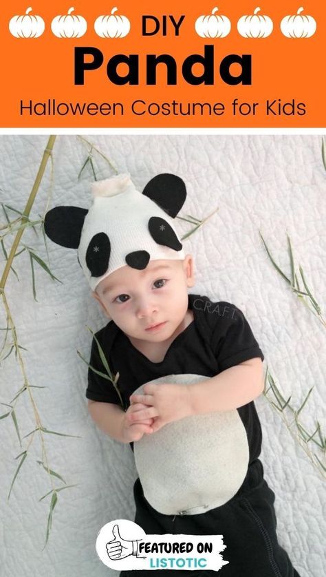 This DIY panda costume for kids is so cute! It's the perfect costume for your kid this Halloween. Click on the pin to see this idea plus more over on Listotic! #halloween #costume #diy Diy Panda Costume, Panda Bear Costume, Diy Panda, Black Cat Halloween Costume, Animal Costumes For Kids, Panda Costume, Easy Diy Halloween Costumes, Panda Costumes, Black Cat Costumes