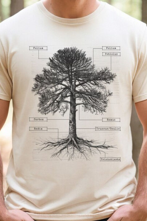 Showcase your love for the great outdoors and biology with this unique tree diagram t-shirt. Ideal for outdoor lovers, hikers, campers, and biology enthusiasts, this tee features intricate tree diagrams and species, from pines to broadleaves. Crafted for comfort and durability, it's perfect for your next adventure or as a thoughtful gift for nature aficionados. Whether exploring the forest, or sharing your passion for the natural world, this t-shirt blends educational value with outdoor style. Outdoor Tshirt Design, Sleeveless Tops For Women Casual, Camping Tshirt, Tree Diagram, Nature Tees, Merch Ideas, Opening An Etsy Shop, Sleeveless Tops Summer, Group Boards