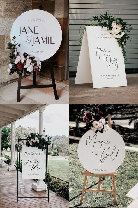 Minimalist simple wedding welcome sign ideas #wedding #weddingsigns #weddingideas #signs #wedding2020 #rar Greenery And Black Wedding, Green Black And White Wedding, Black Wedding Signs, Wedding Ideas For Fall, Black And White Wedding Ideas, Sage Green Wedding Theme, Sage Wedding Colors, White Wedding Ideas, Wedding Wallpaper