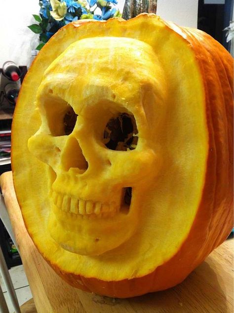 3d Pumpkin Carving, Pumkin Carving, Creative Pumpkin Carving, Amazing Pumpkin Carving, Easy Pumpkin Carving, Scary Pumpkin Carving, Pumpkin Carving Designs, Halloween Pumpkin Designs, Skull Pumpkin