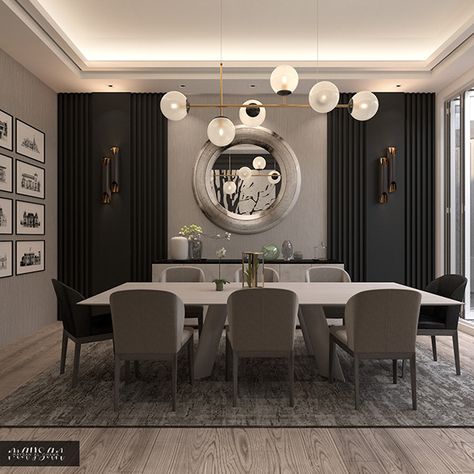 Luxury Dining Room Decor, Dining Room Design Luxury, Dining Room Decor Modern, Retro Kitchens, Interior Design Dining, Dining Room Paint Colors, Dining Interior, Dining Room Design Modern, Sala Grande