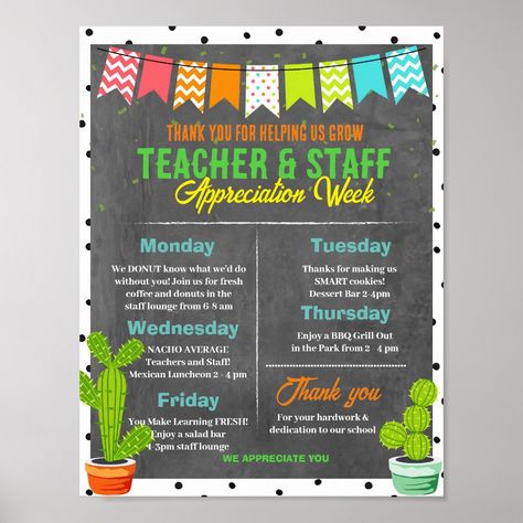 Editable Succulent Teacher Appreciation Week Itinerary Garden Themed Teacher Appreciation Week, Teacher Appreciation Week Themes 2024, Teacher Appreciate Week Ideas, Teacher Appreciation Week Themes Ideas, Appreciation Week Themes, Teacher Appreciation Week Theme, Cookout Theme, Appreciation Themes, Teacher Appreciation Week Ideas