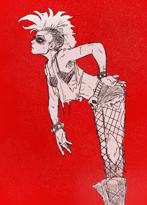 Cat Art Reference, Asian Punk, Punk Character Design, Punk Character, Character Design Art, Drawing Refrences, Reference Pose, 2023 Art, Arte Punk