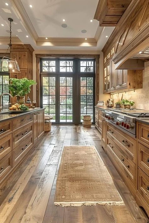 Charm Aesthetic, Modern Wooden House, House Coastal, Wooden House Design, Dream Kitchens Design, Rustic Kitchen Design, Farmhouse Kitchen Design, House Modern, Kitchen Inspiration Design