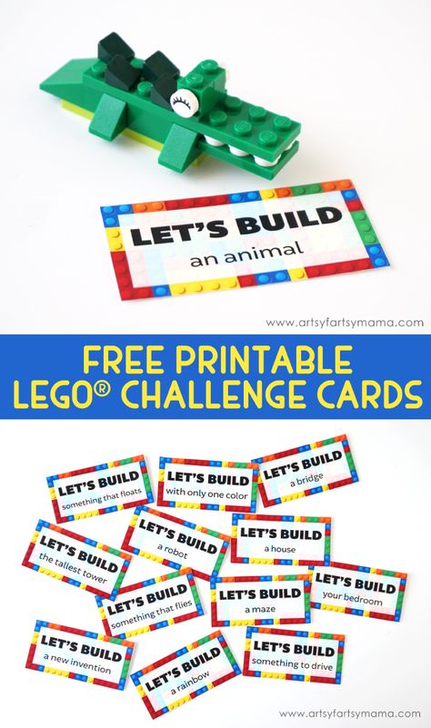 Lego Challenge Cards, Lego Therapy, Stem Bins, Lego Camp, Lego Challenge, Lego Education, Lego Club, Lego Activities, Lego Games